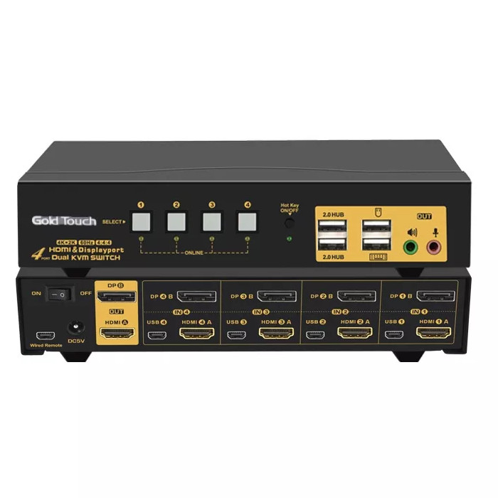 Gold Touch - KVM-DPHD-4-2 - התמונה להמחשה בלבד